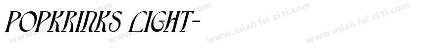 PopKrinks Light字体转换
